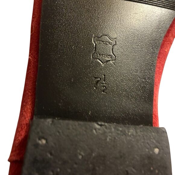 Stagelight Women’s  Red Velvet Suede Slouch Boots Flat.  Mid Calf. Size 7.5 - Picture 13 of 13